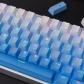 Gradient Blue 104+16 Full PBT Gradient Blue Dip-dye Keycaps Set Doubleshot Backlit OEM Profile for Cherry MX Mechanical Keyboard